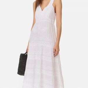 Roberta Roller Rabbit Persephone Maxi Dress Women’s XS White Cotton Crochet